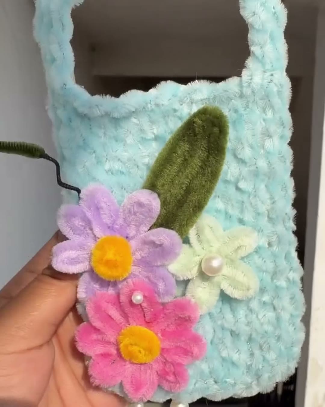 Handmade flower phone cover
