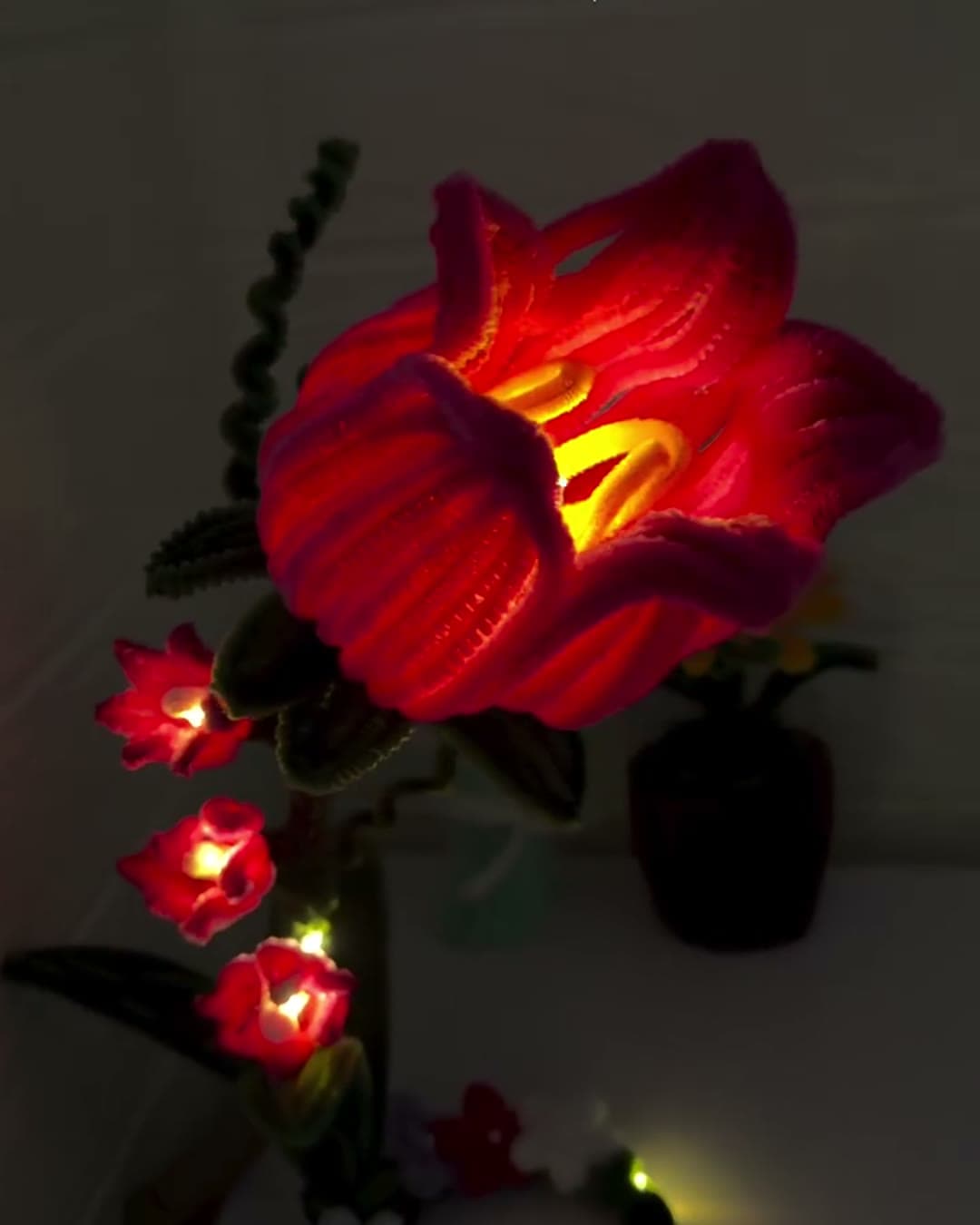 Glowing rose lantern